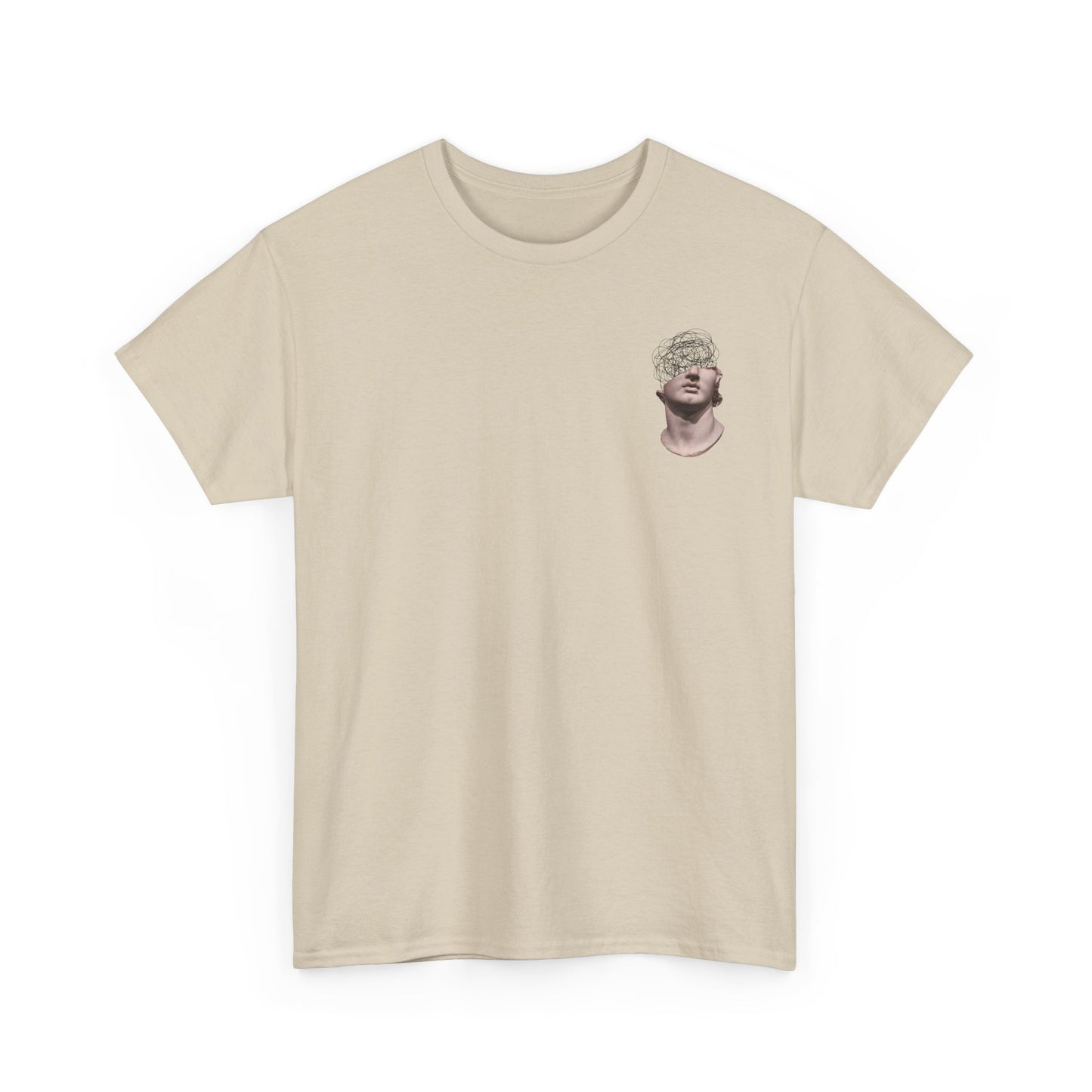 Abstract Mind Art Tee — Surreal Head Scribble Graphic T-Shirt