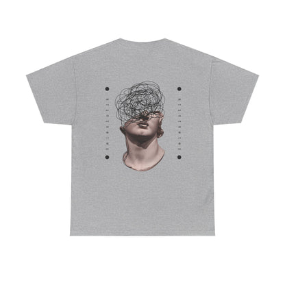 Abstract Mind Art Tee — Surreal Head Scribble Graphic T-Shirt