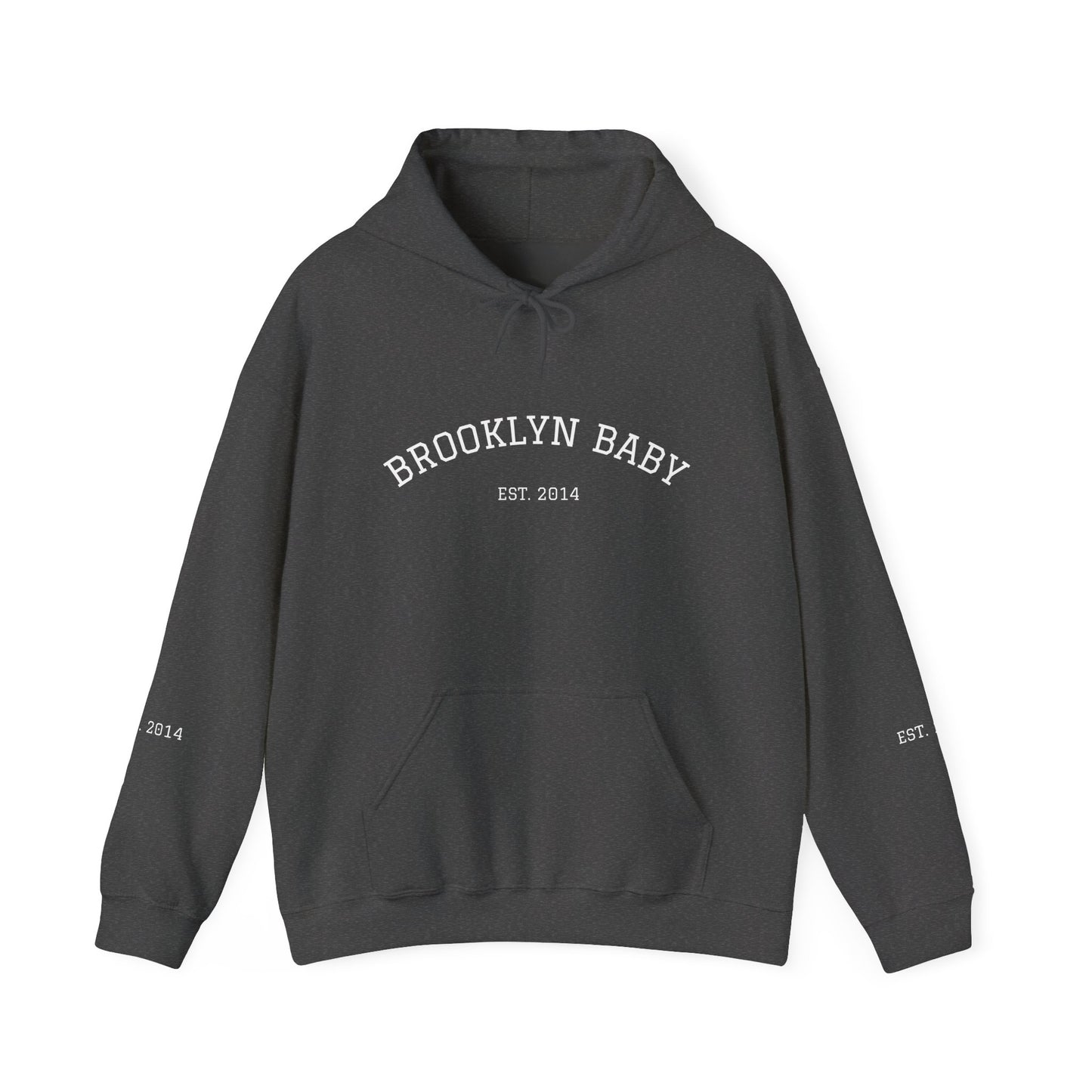 Brooklyn Baby Hoodie – Minimalist 'BROOKLYN BABY EST 2014' Pullover